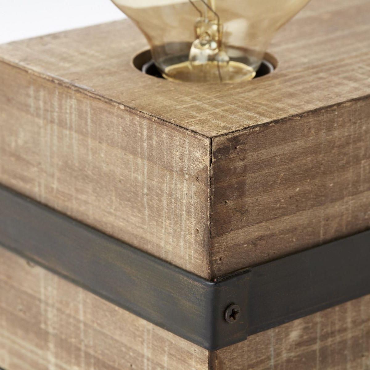 TISCHLEUCHTE Woodhill 93722/76 - Schwarz, Metall (11/22/12cm) - Brilliant