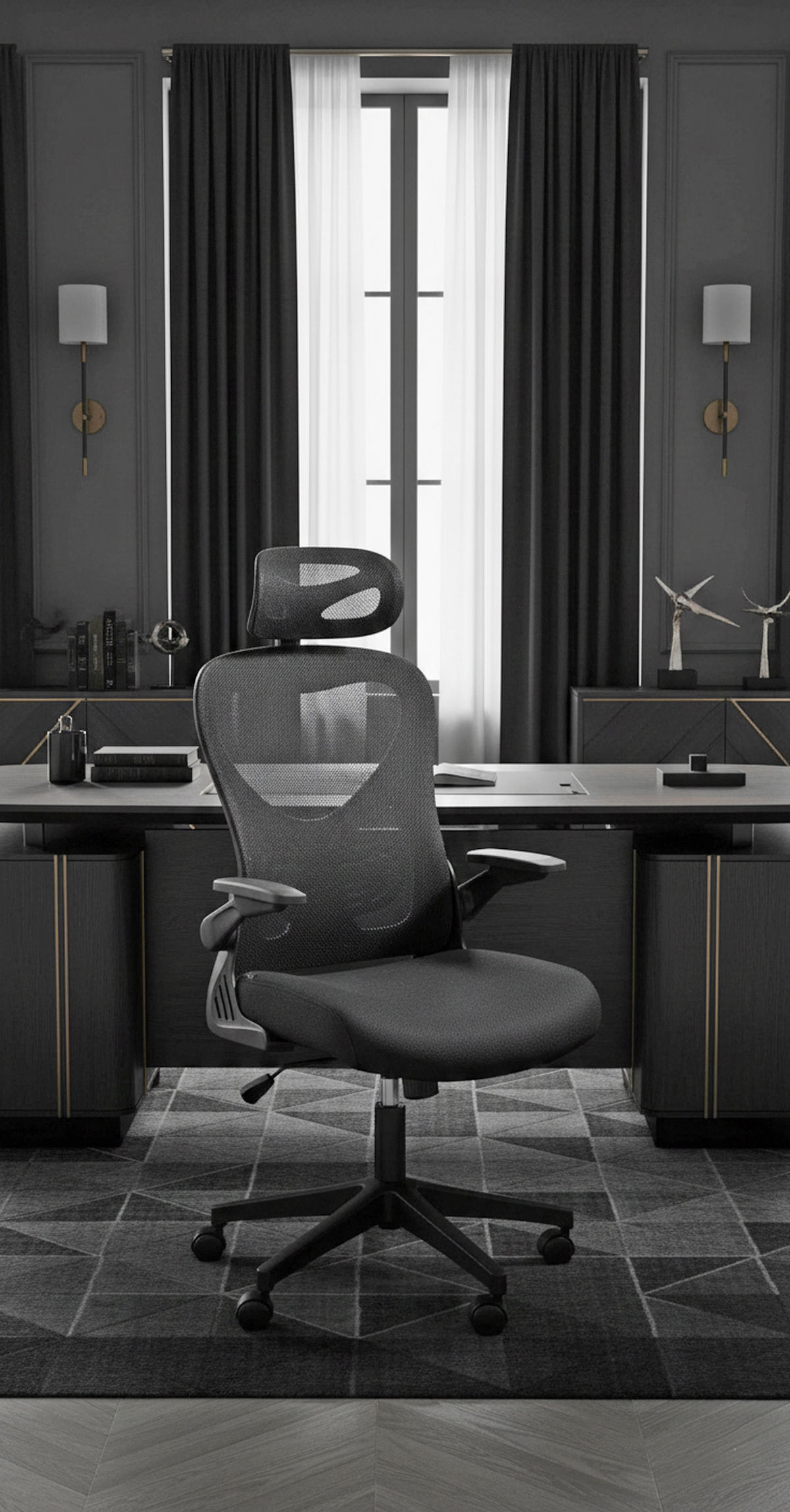 BÜROSTUHL Aeronix schwarz - Schwarz, Kunststoff/Metall (57/125/66cm) - TPFLiving