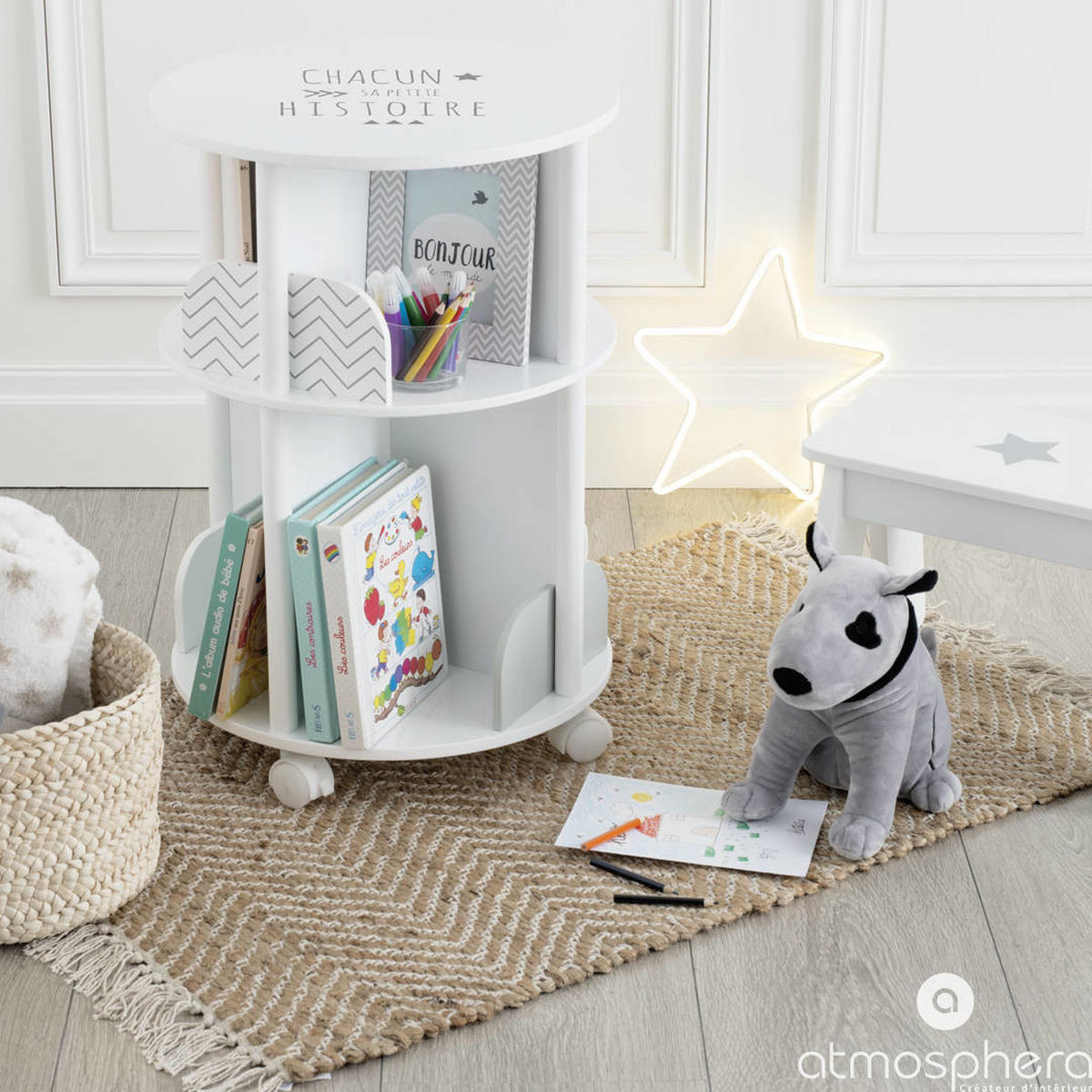 KINDERREGAL Holz - Grau, Holzwerkstoff (40/59/40cm)