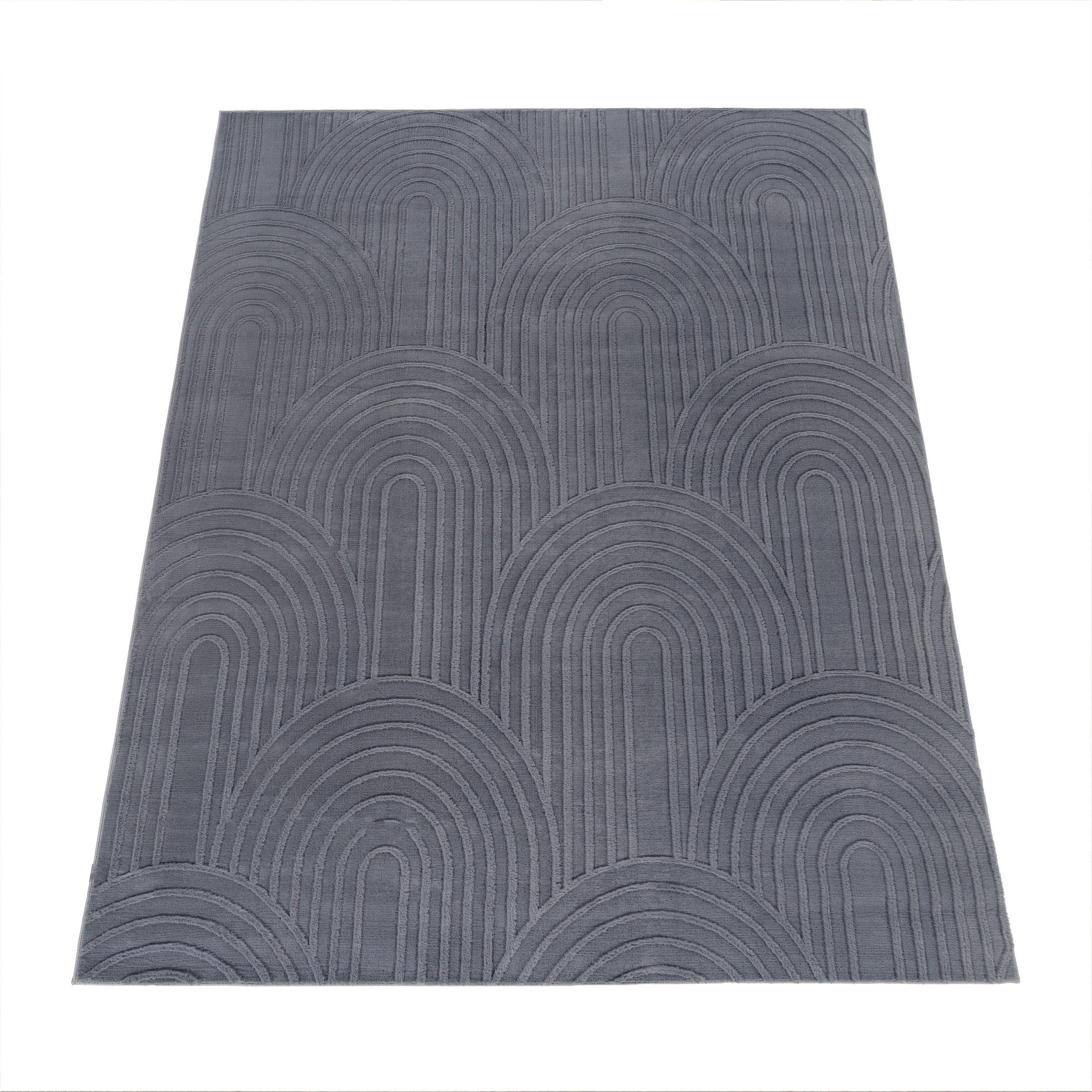 KURZFLORTEPPICH 120/160 cm Lelystad 524 - Anthrazit, Textil (120/160cm) - Paco Home