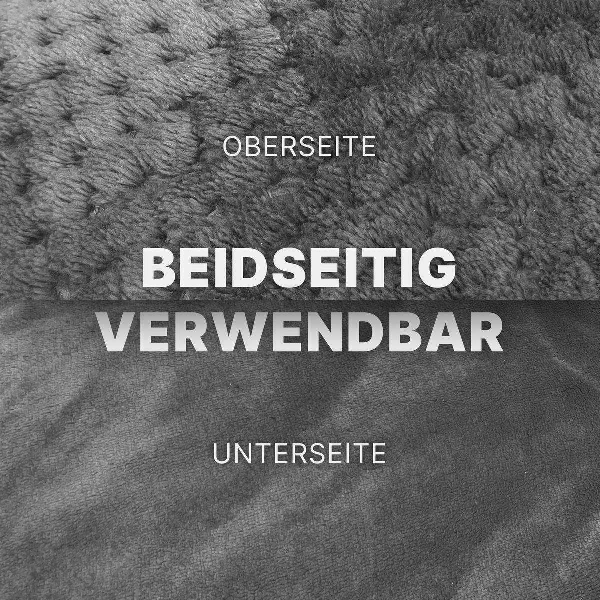 SITZKISSEN Cashmere-Touch 70x120cm Anthrazit - Anthrazit, Kunststoff/Textil (120/70/15cm)