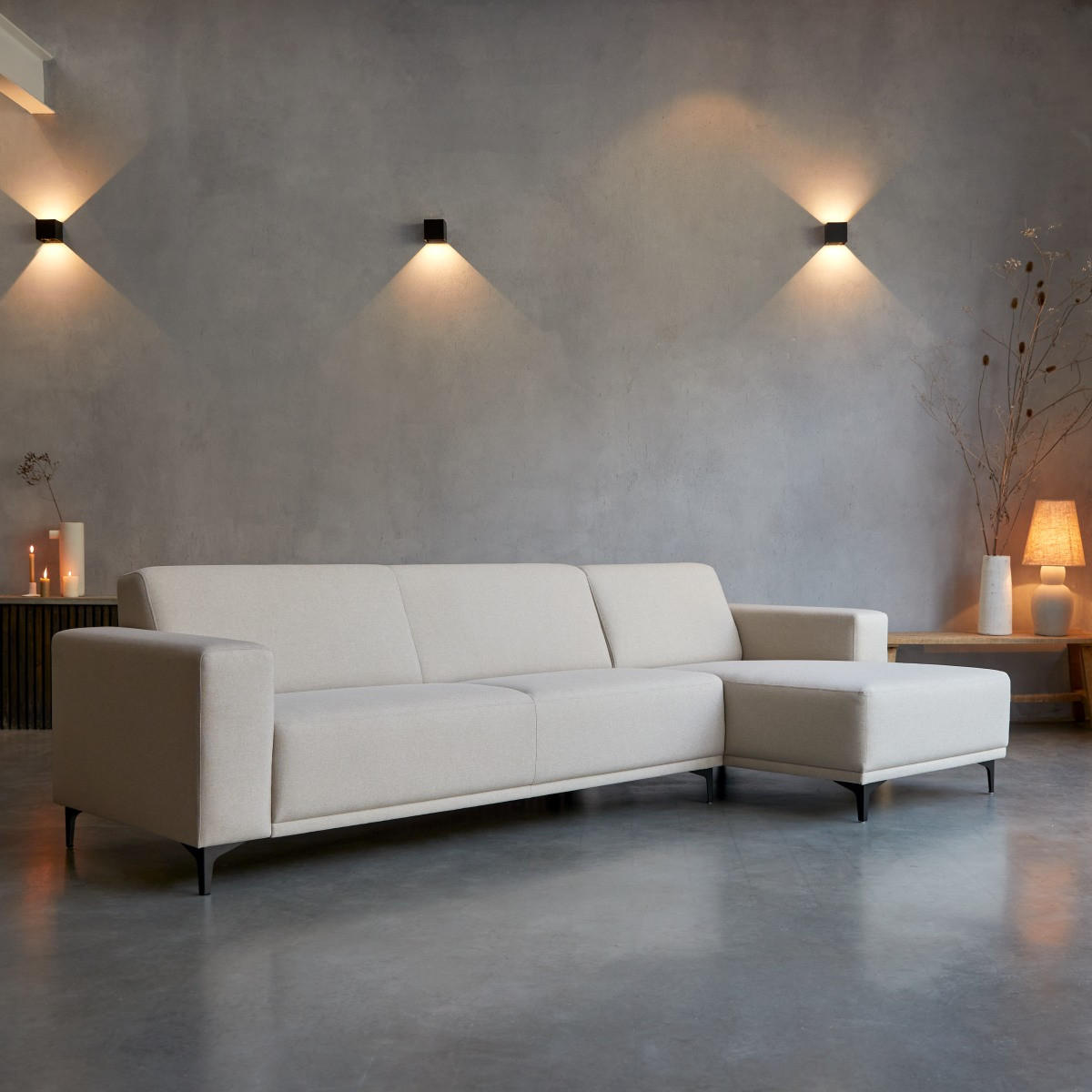 SOFA Lars Beige aus Stoff - Beige, Textil (299/150cm) - Tikamoon