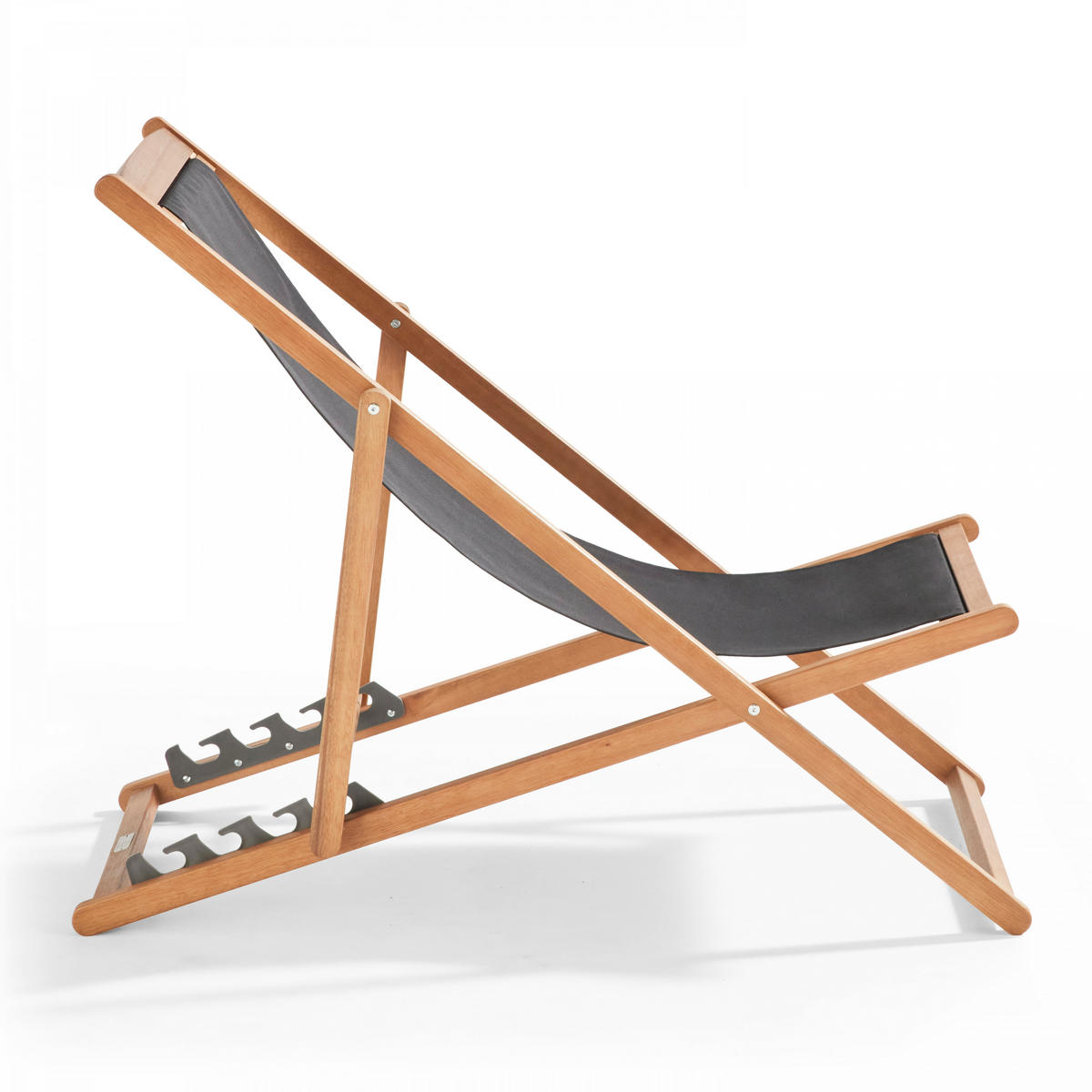 LIEGESTUHL 2-tlg., Schwarz - Schwarz, Holz (62/88/105cm) - Oviala