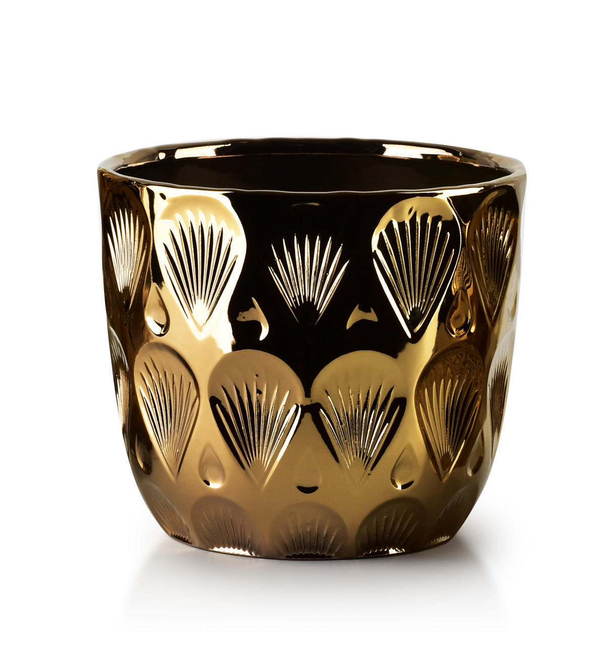 BLUMENTOPF Neva Gold 16/16/14.5 cm Keramik - Goldfarben, Keramik (14.5cm) - Mondex