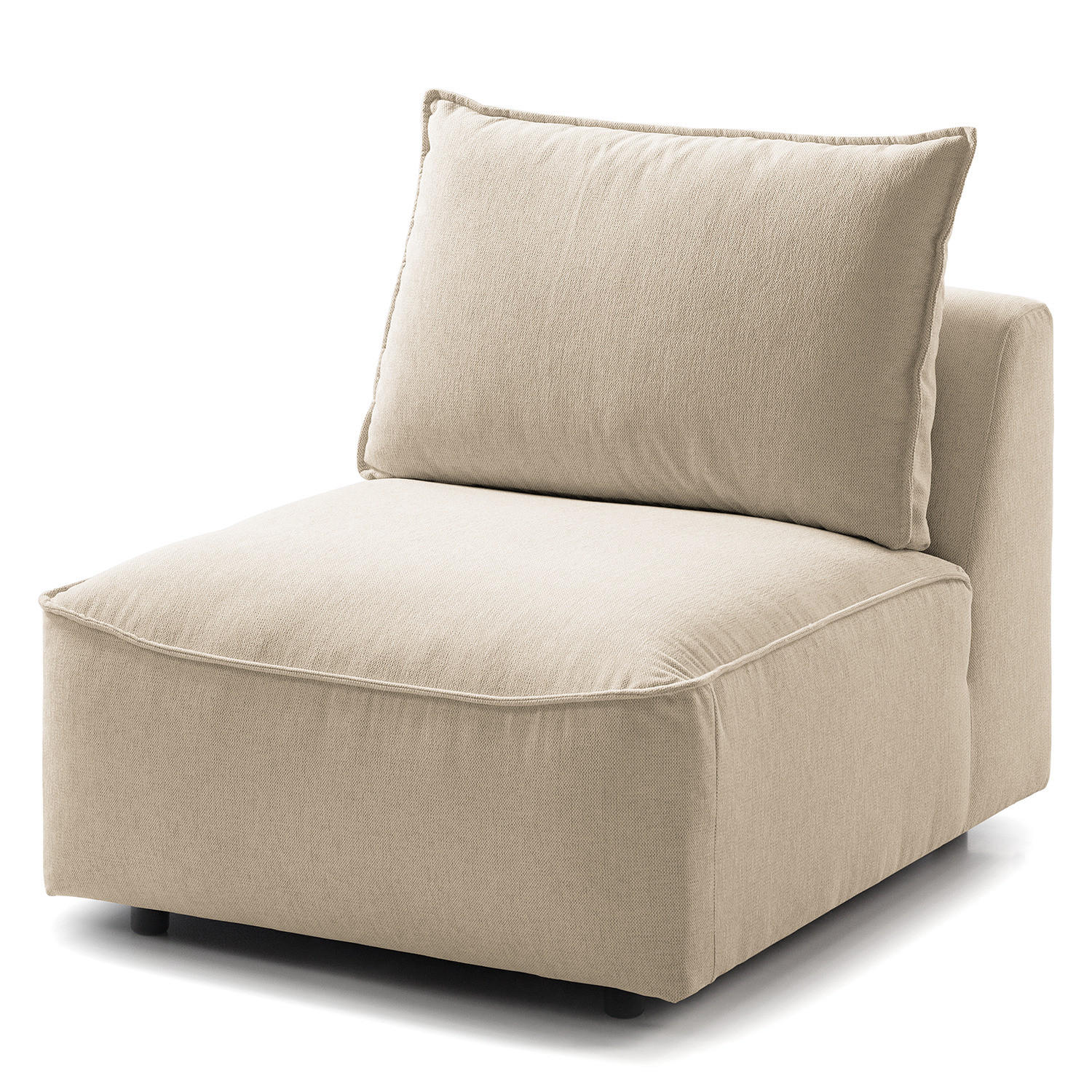 MODULSESSEL - Beige, Holz/Textil (80/82/99cm) - home24
