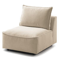MODULSESSEL - Beige, Holz/Textil (80/82/99cm) - home24