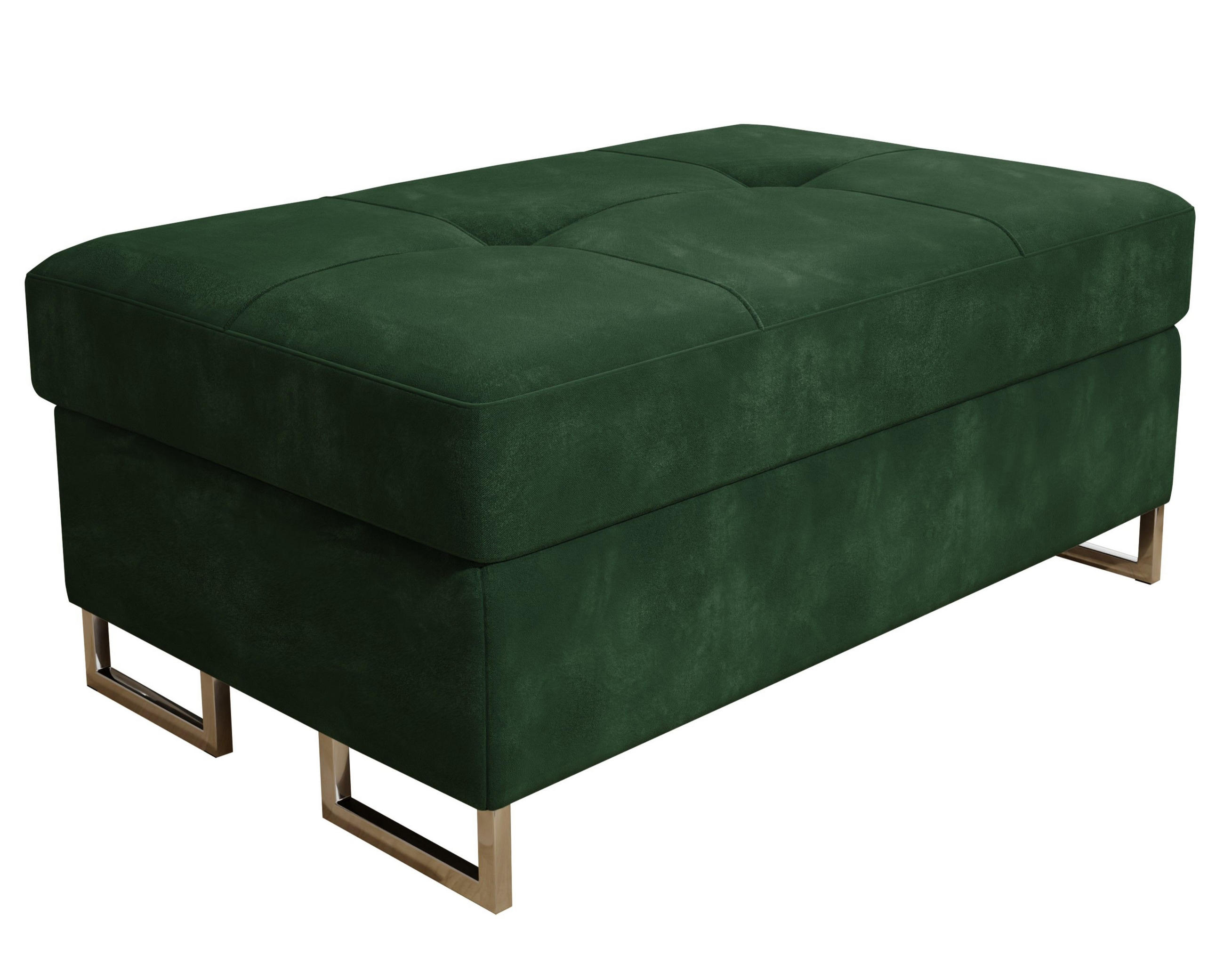 POLSTERHOCKER BARLET Grün 100x60 cm - Grün, Textil (100/41/60cm) - MASSENO