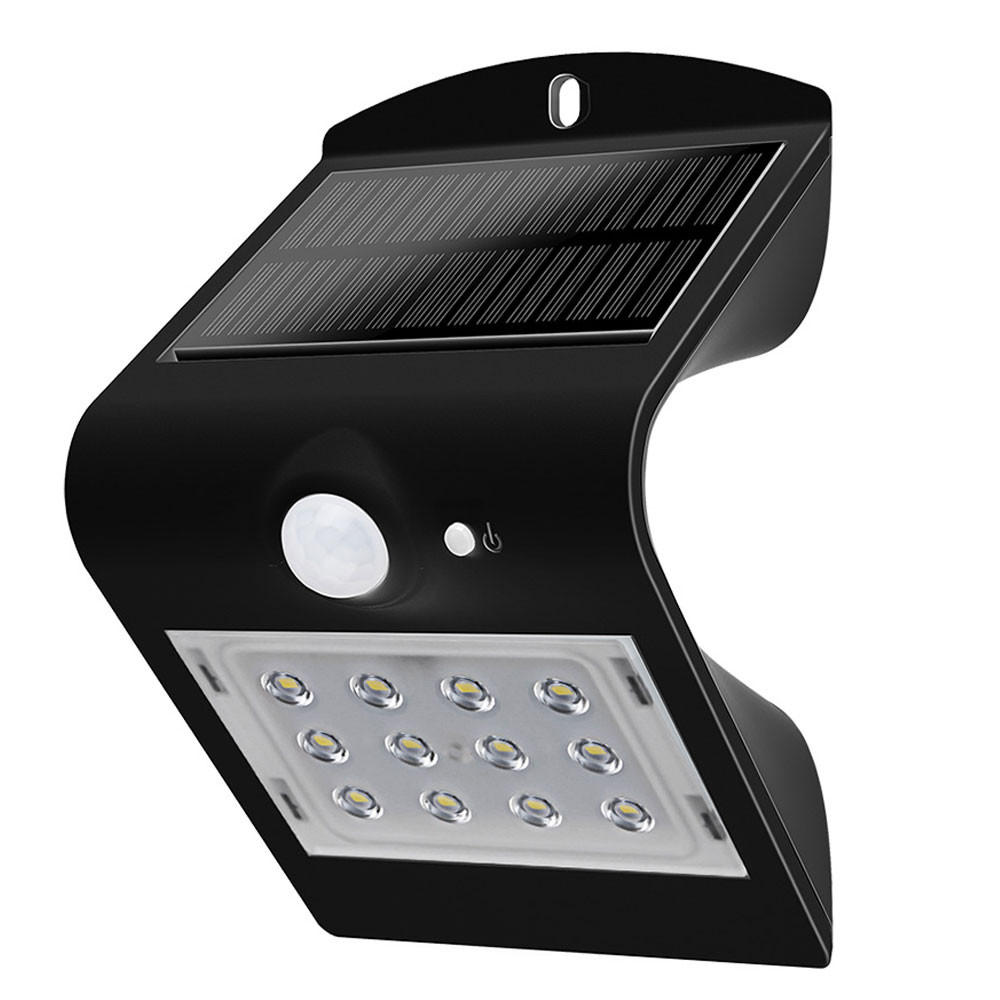 LED WANDLEUCHTE Kunststoff Schwarz - Schwarz, Kunststoff (14.5/9.6/7.9cm)