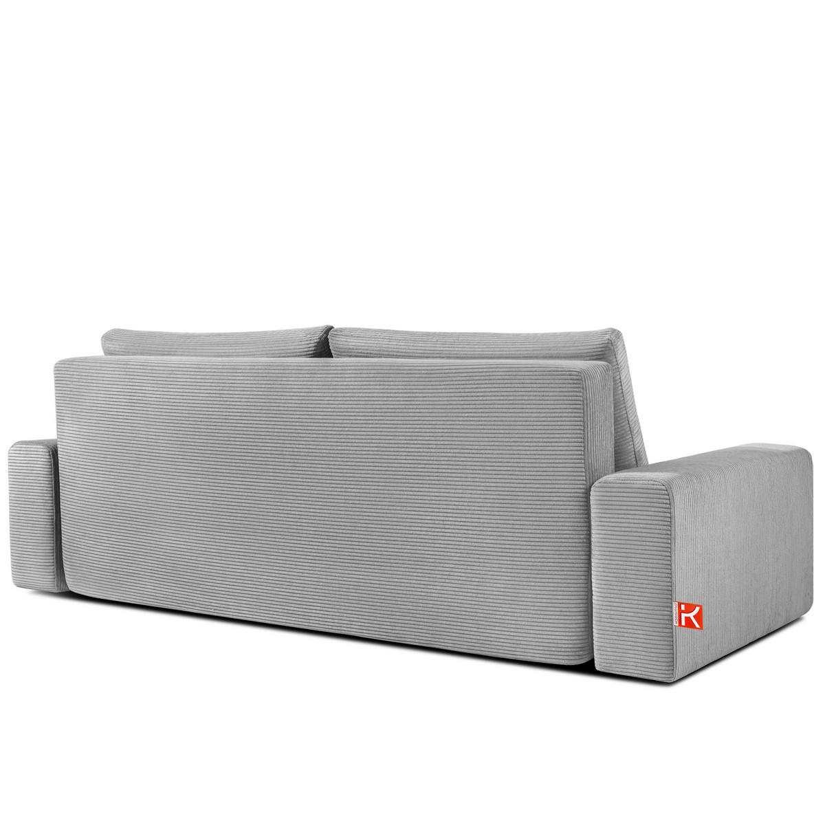 3-SITZER SCHLAFSOFA MOLLIS, Corduroy, Hellgrau - Hellgrau, Holz/Holzwerkstoff (250/93/108cm) - KONSIMO®