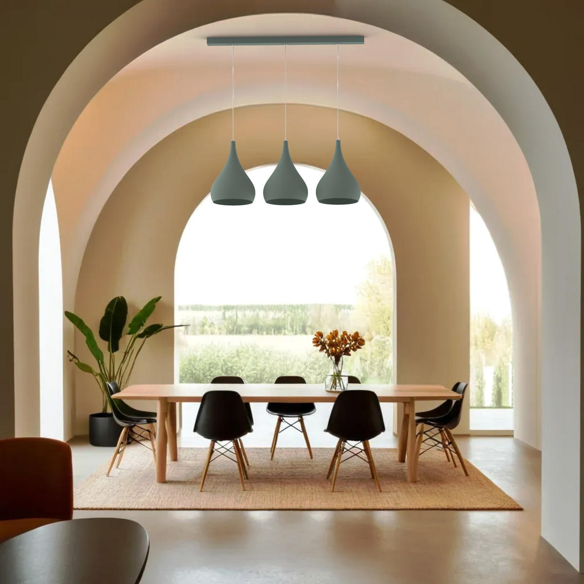 HÄNGELEUCHTE - Grau, Metall (55/25/55cm) - Lumicom