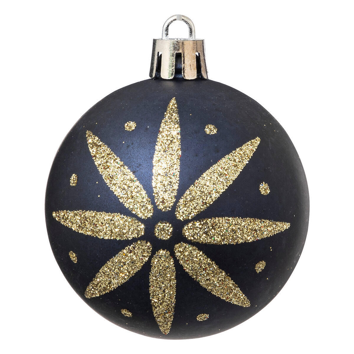 WEIHNACHTSKUGELN Glitzer-Muster Ø 6 cm - Blau, Kunststoff (6/7.2/6cm) - Atmosphera Createur d´interieur