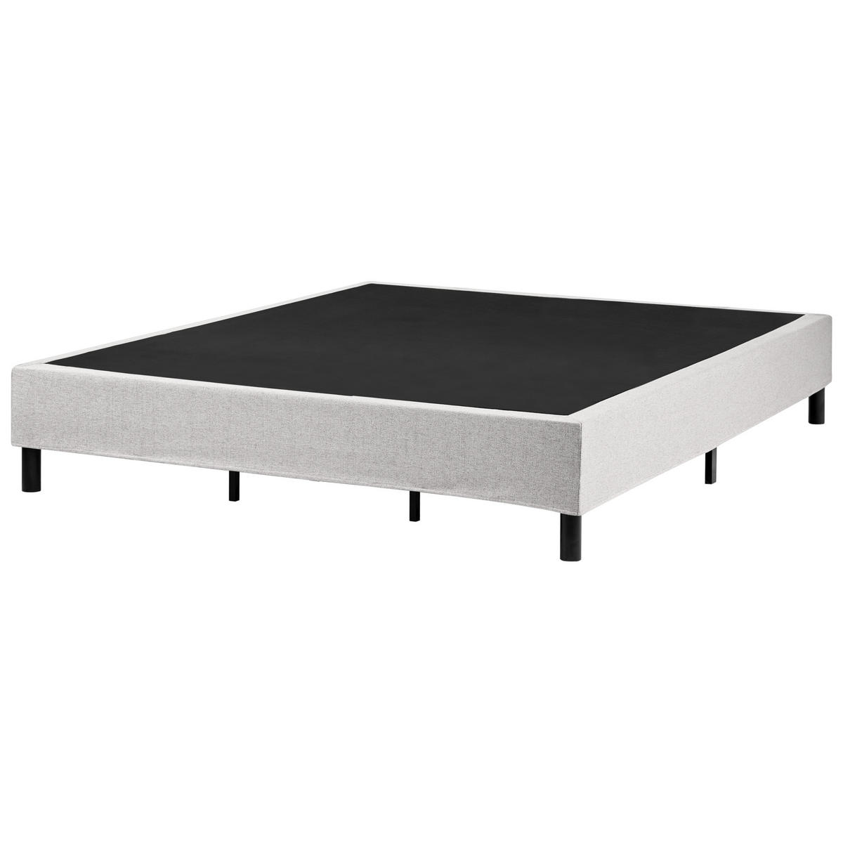 BOXSPRINGBETT ohne Kopfteil 180/200 cm Stoff Hellgrau Countess - Hellgrau, Textil (180/200cm) - Beliani
