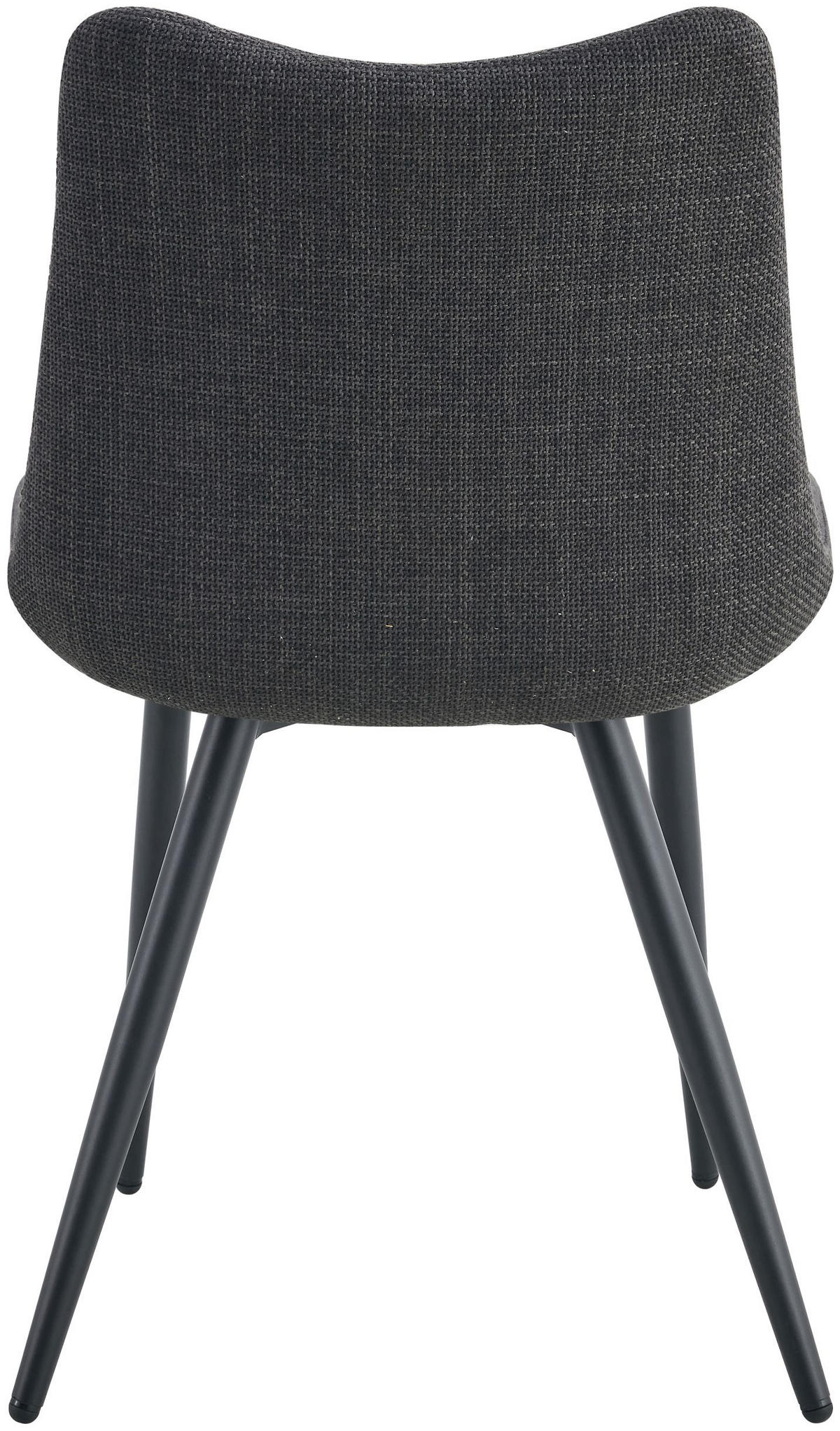 STUHL Lotta anthrazit 2er Set - Anthrazit/Schwarz, Textil/Metall (53/86/59cm) - Xonox