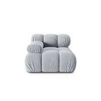 MODUL links Bellis aus Samt hellblau - Hellblau, Textil (94/70/94cm) - Micadoni