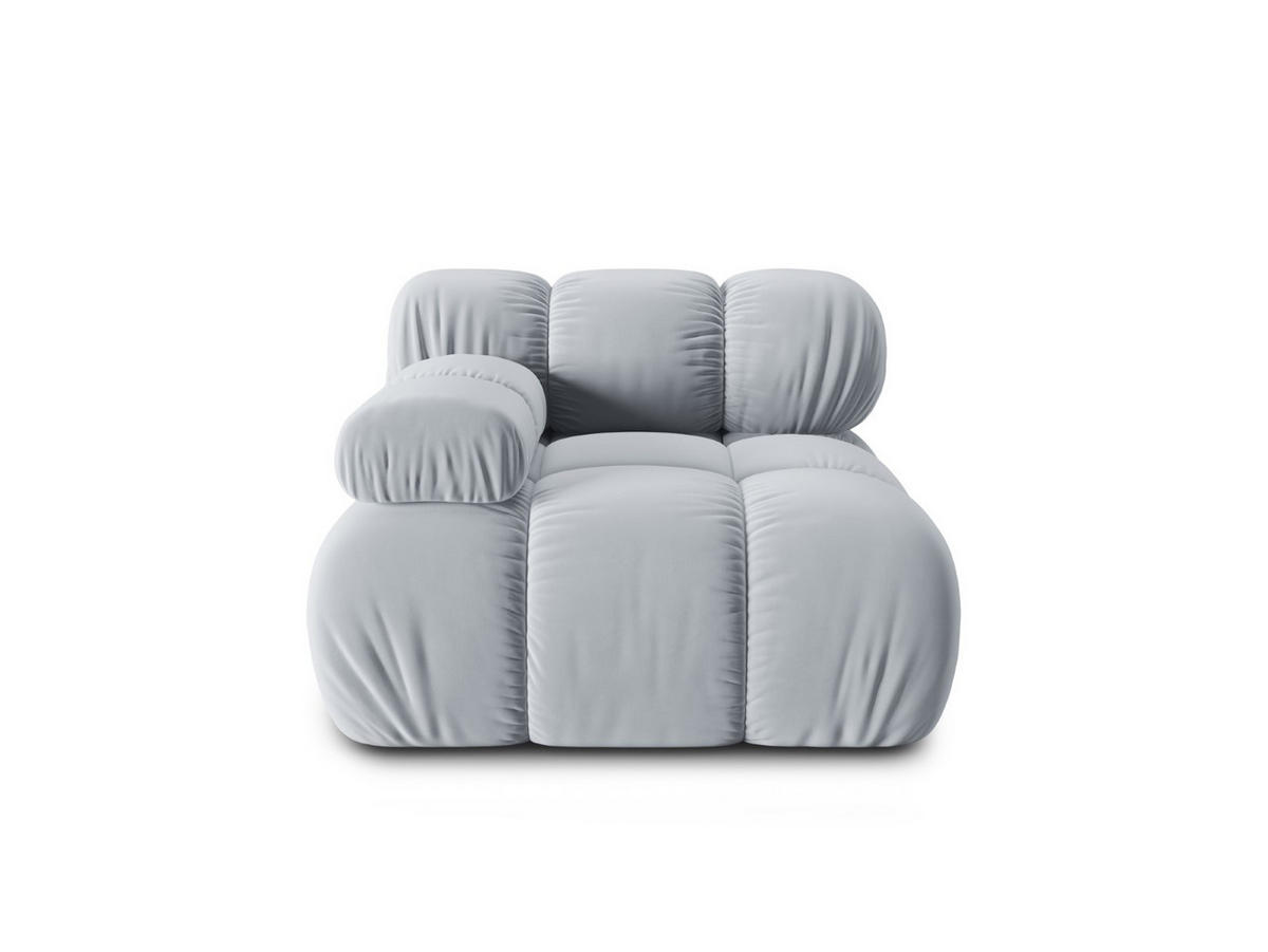 MODUL links Bellis aus Samt hellblau - Hellblau, Textil (94/70/94cm) - Micadoni