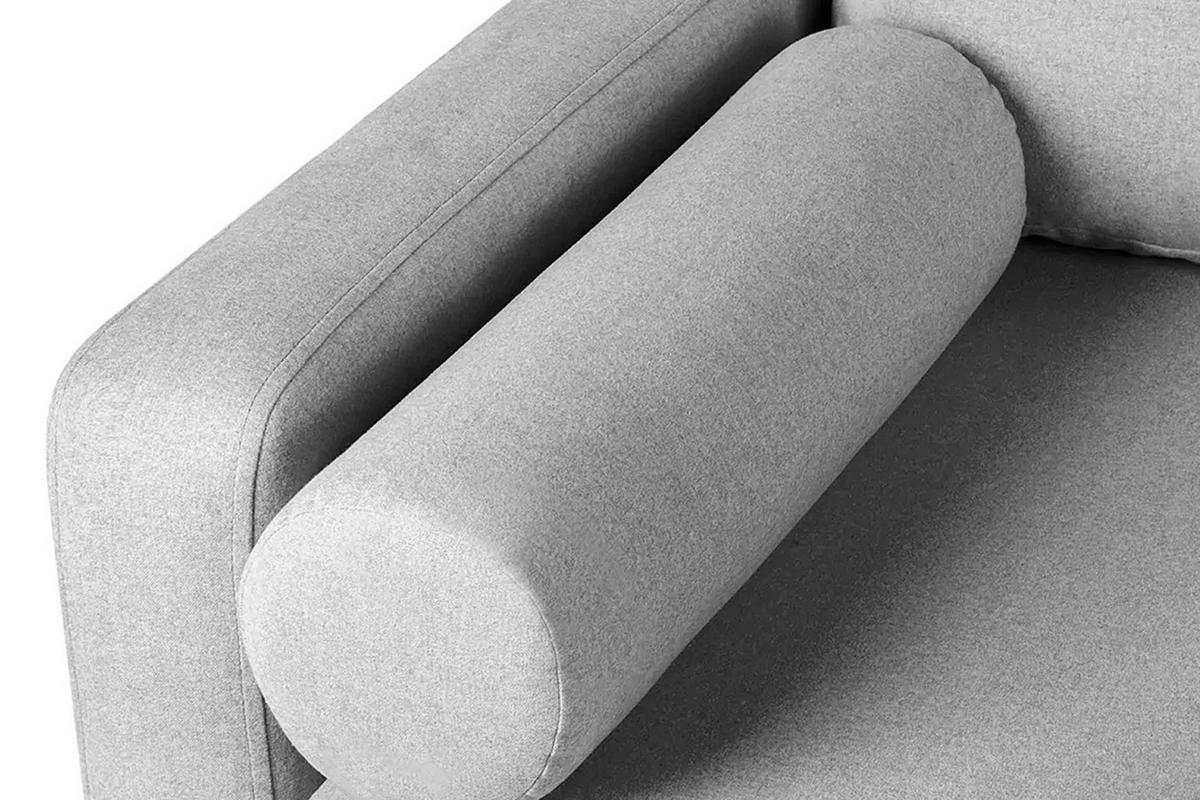 3-SITZER-SCHLAFSOFA ERISO mit weiche Sitzfläche und hohe Rückenlehne, Strukturstoff, hellgrau - Hellgrau/Braun, Textil (220/80/100cm) - KONSIMO®