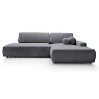 ECKSOFA 275 cm mit Schlaffunktion Orea O, Rechts, Dunkelgrau - Dunkelgrau, Holz (164/276cm) - Emporius