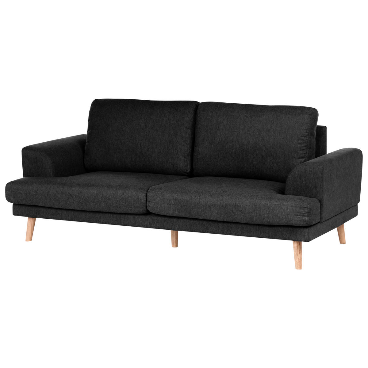 POHOVKA 3-místná Látka Černá Kildal - černá, textil (214/90/96cm) - Beliani