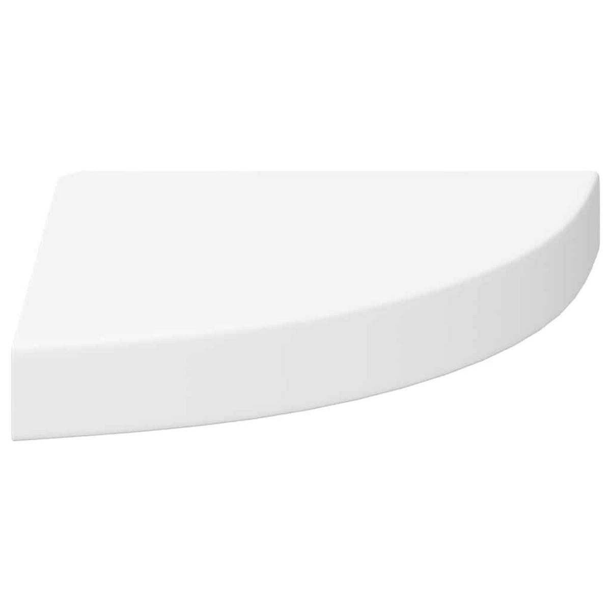 ECK-SCHWEBEREGALE 2Er Set Weiss 25/25/3,8 Cm Mdf - Weiß, Holzwerkstoff (25/3.8/25cm) - vidaXL