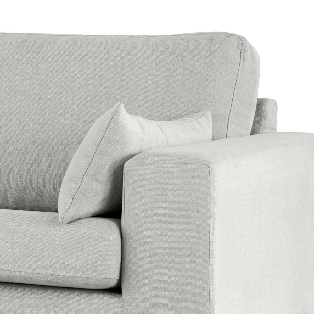 3-SITZER SOFA - Grau, Naturmaterialien (237/81/88cm) - home24