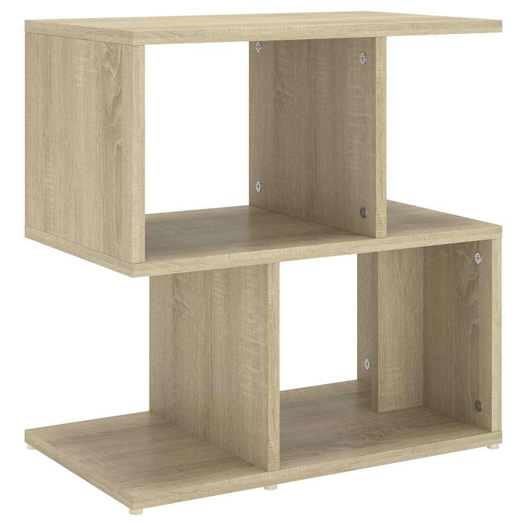 NACHTTISCH mit offenen Fächern 50/30/51,5 cm aus Holzwerkstoff in Sonoma-Eiche Dekor - Sonoma Eiche, Holz (50/51.5/30cm) - vidaXL