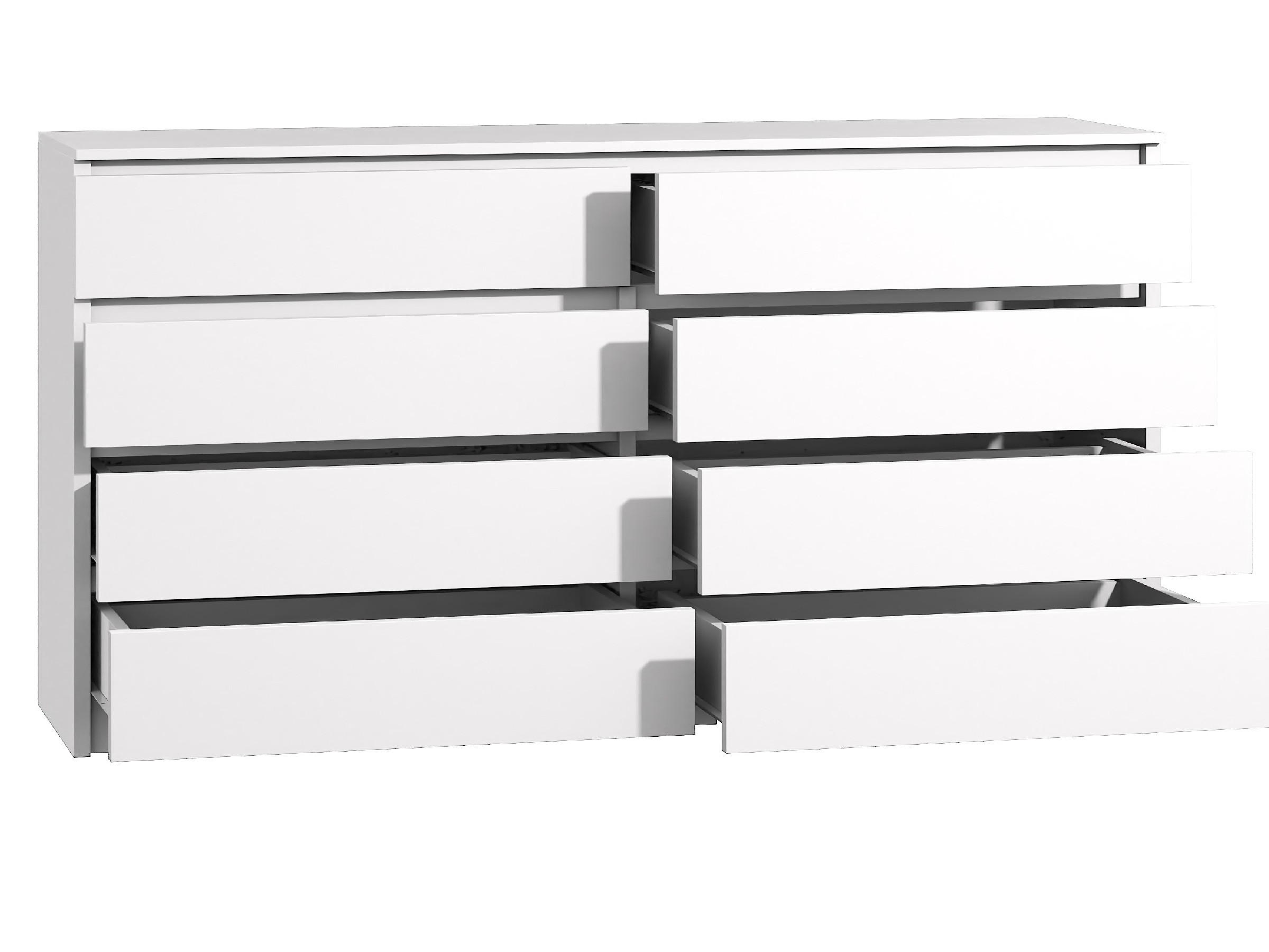 KOMMODE bella8 140 Weiss - Weiß, Holzwerkstoff (140/98/35cm) - roe furniture