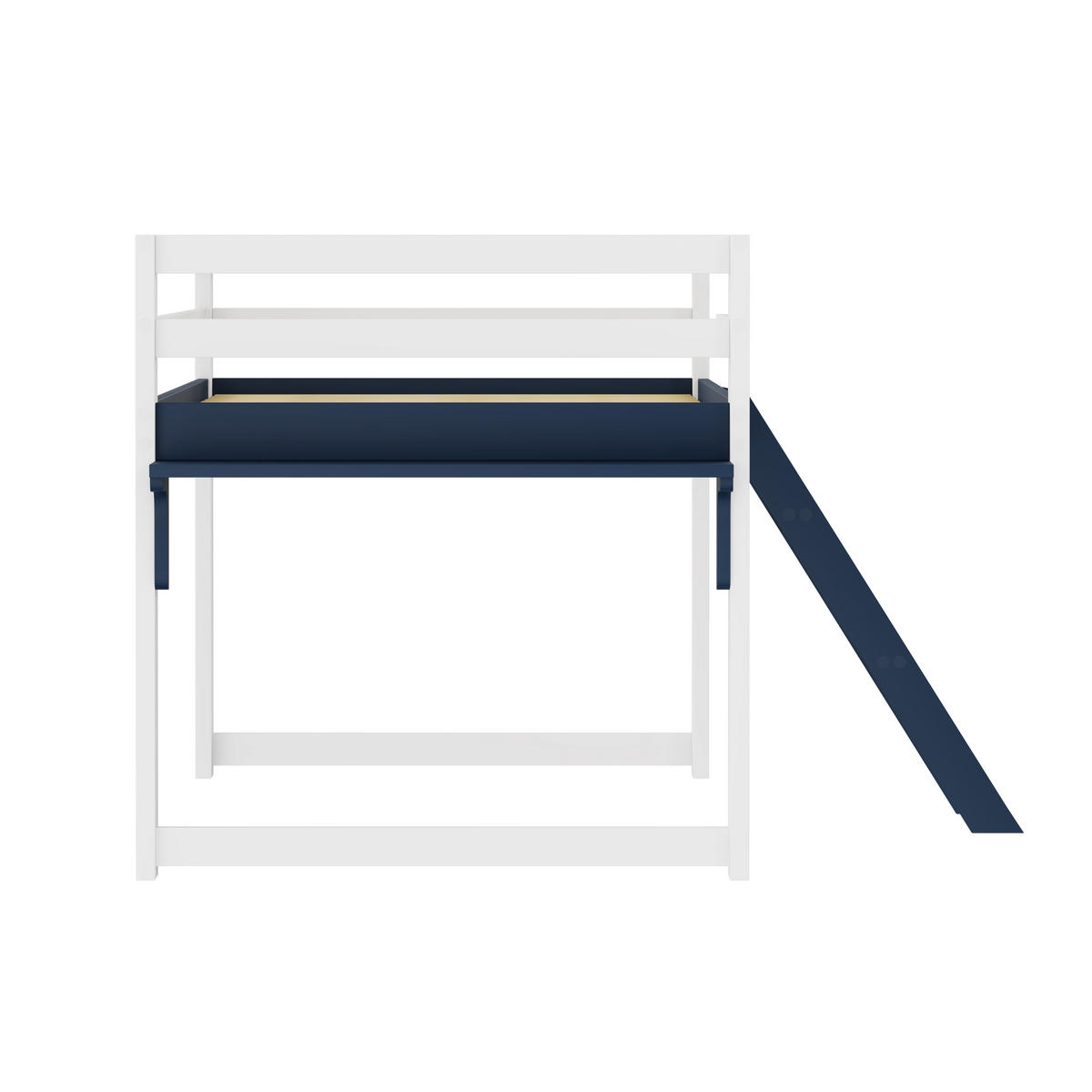 HOCHBETT 90/200 cm Weiß + Marineblau - Blau/Weiß, Holz