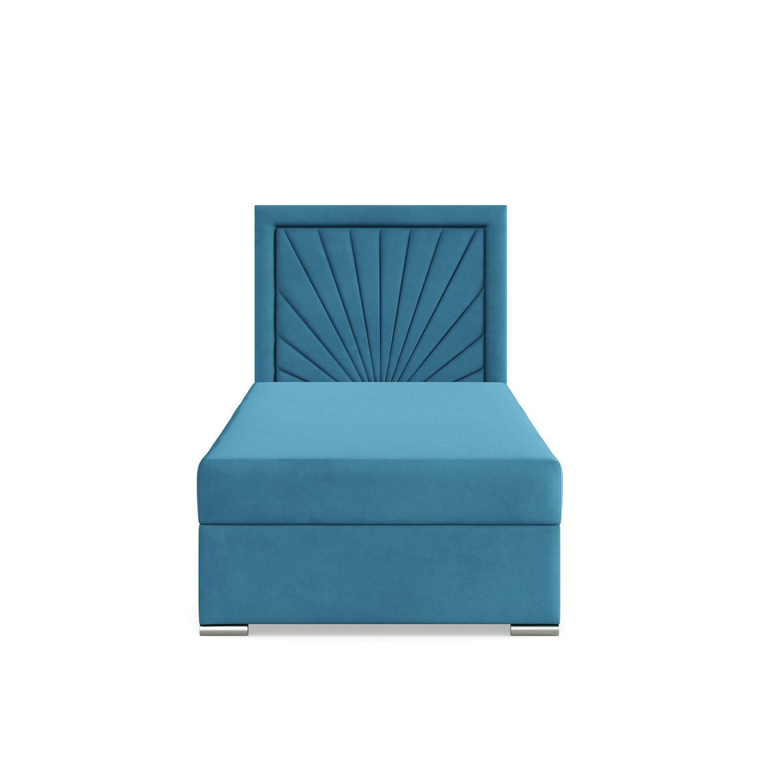 BOXBETT MIT KOPFTEIL 90x200 VICENZA, Blau - Blau, Textil (90/200cm) - Mebligo