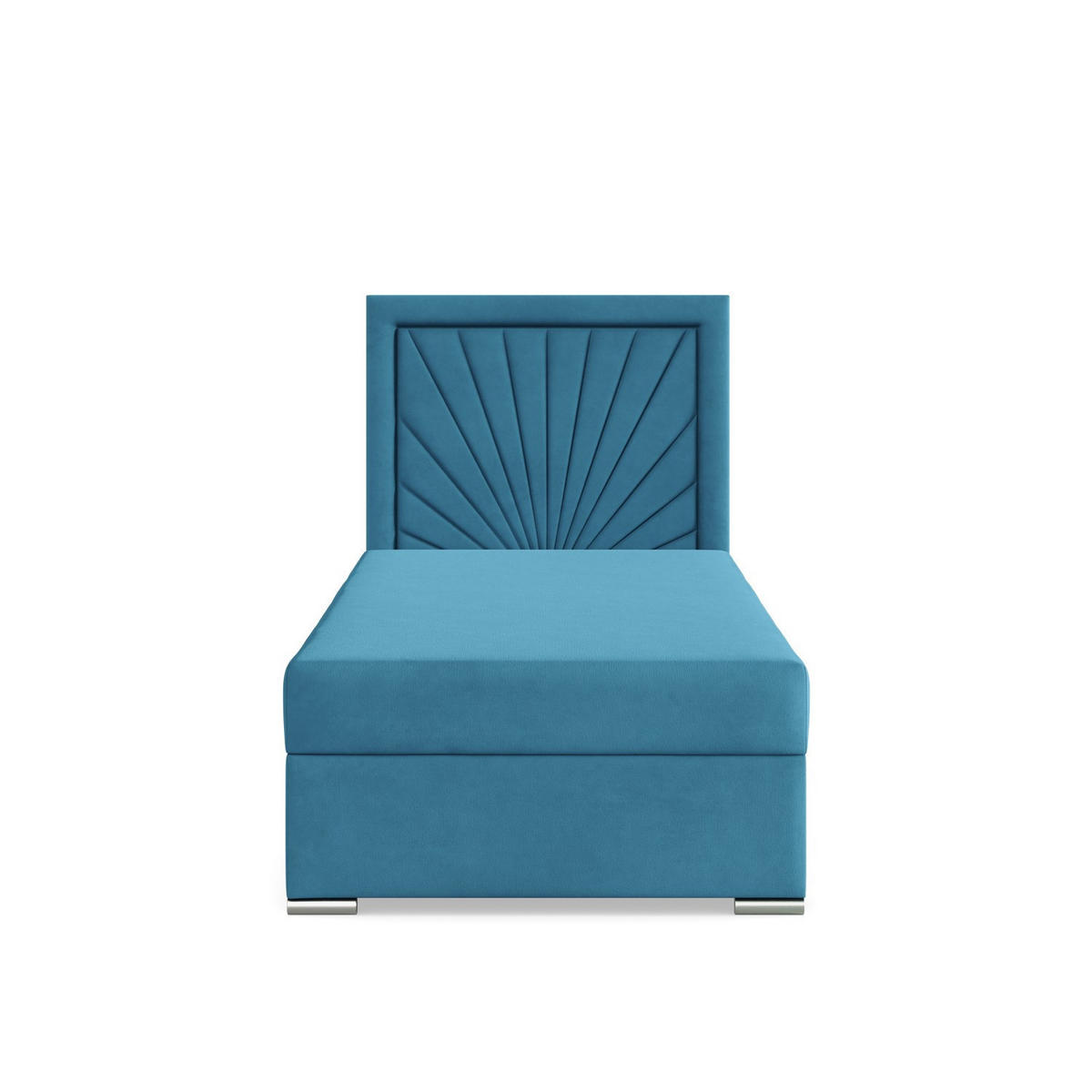 BOXBETT MIT KOPFTEIL 90x200 VICENZA, Blau - Blau, Textil (90/200cm) - Mebligo