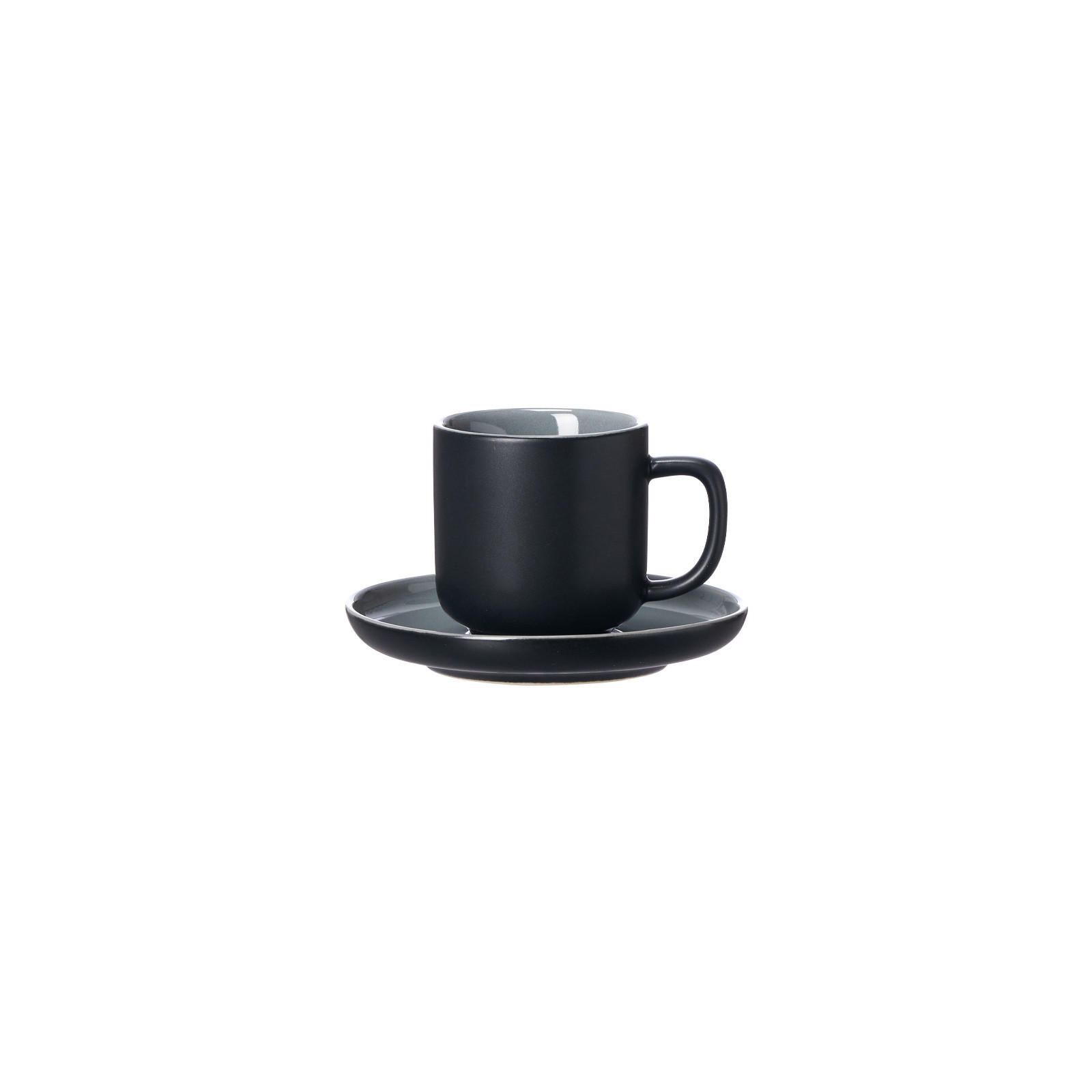 ESPRESSOTASSE MIT UNTERTASSE Jasper Schwarz 100 ml - Schwarz, Keramik (10.5/7.5/10.5cm) - Ritzenhoff Breker