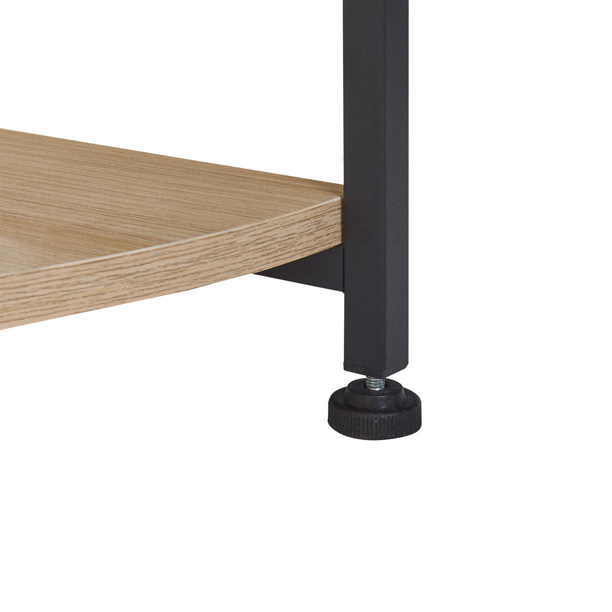 ECKREGAL Ulfborg - Schwarz/Braun, Holzwerkstoff/Metall (30/160/30cm) - [en.casa]