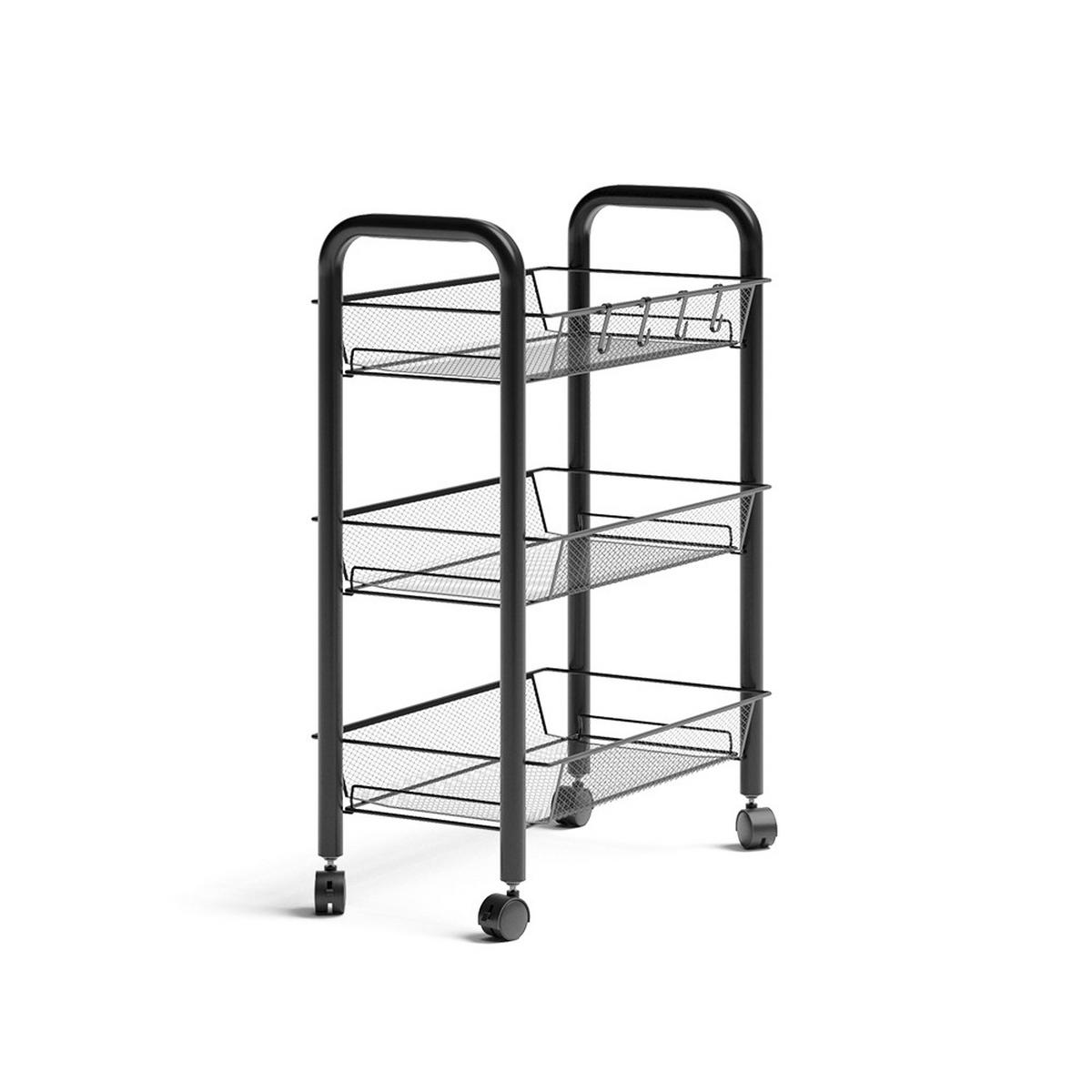 POJÍZDNÝ KONTEJNER Tarro Černá - černá, kov (45/64/27cm) - Vicco