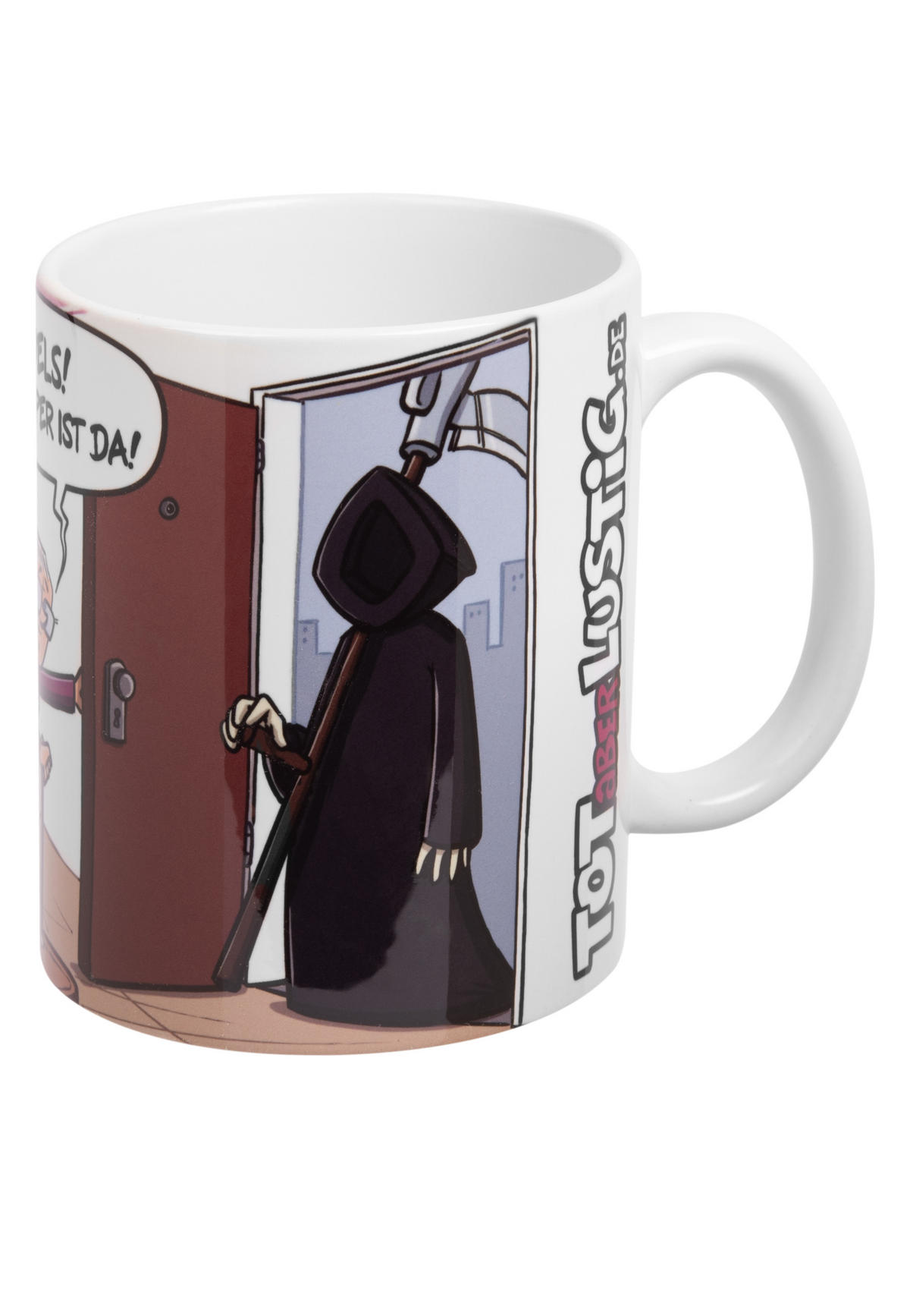 KAFFEEBECHER Tot aber lustig Der Stripper ist da! Weiß 320 ml - Weiß, Keramik (0.32L) - United Labels