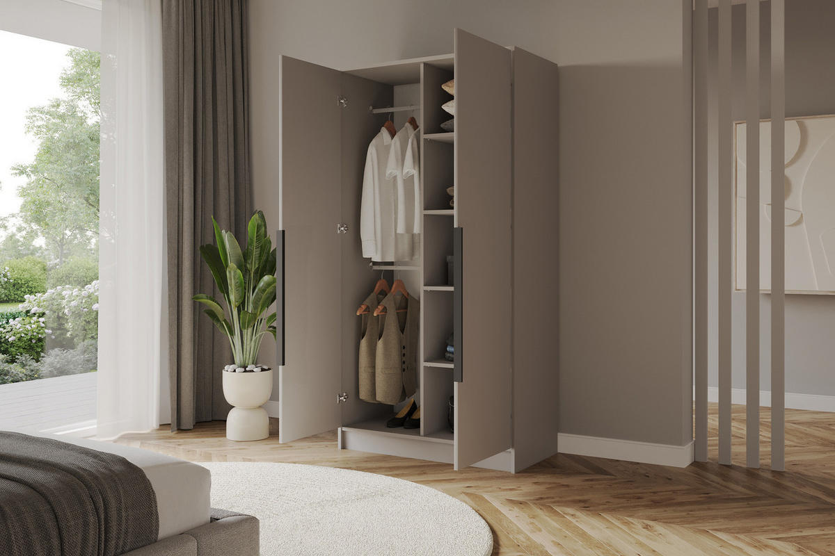 KLEIDERSCHRANK - LESE - 102 - Kaschmir - Kaschmir, Holzwerkstoff (102/200/51cm) - ALTDECOR