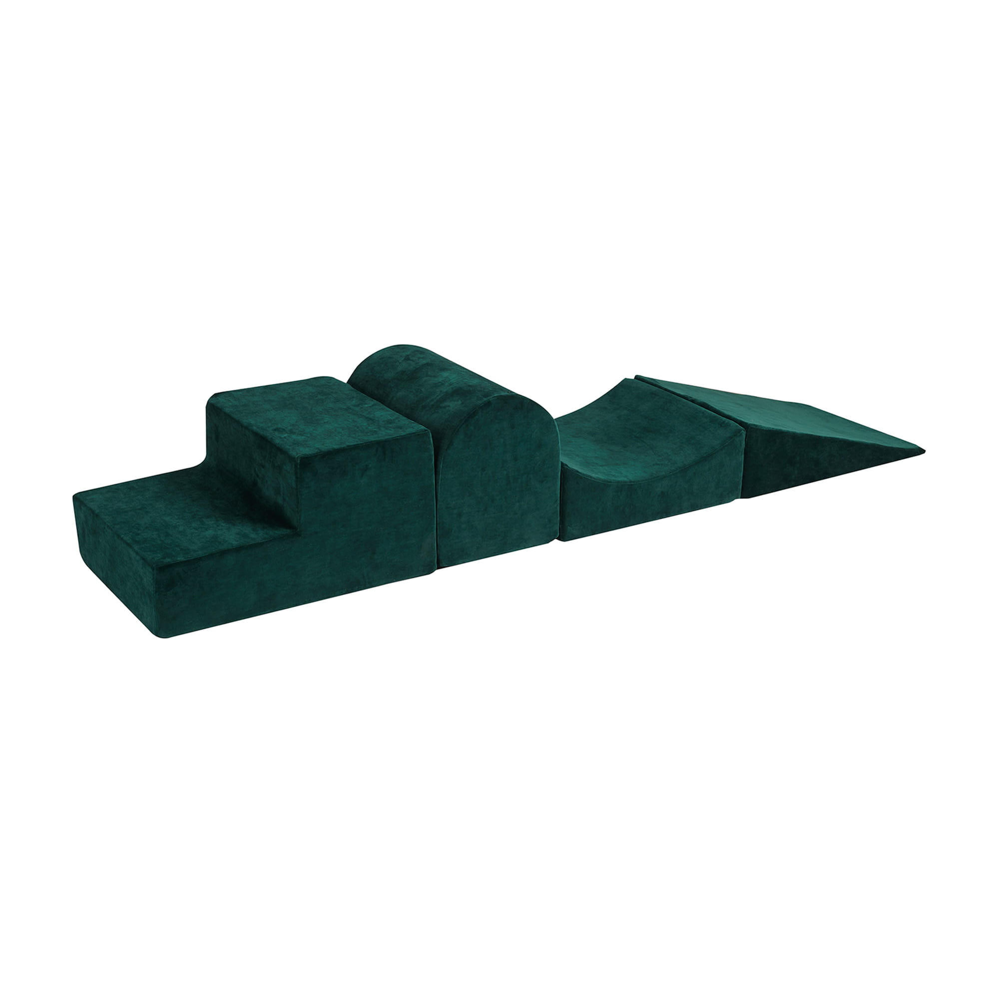 SCHAUMSTOFF-BAUSTEINE für Kinder, Samt, Dunkelgrün - Dunkelgrün, Textil (195/30/195cm) - MeowBaby