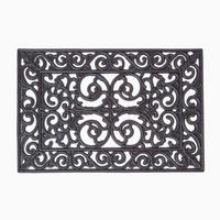 FUSSMATTE Ornament, Gummi 40/60 cm - Schwarz, Naturmaterialien (40/60cm) - Homescapes