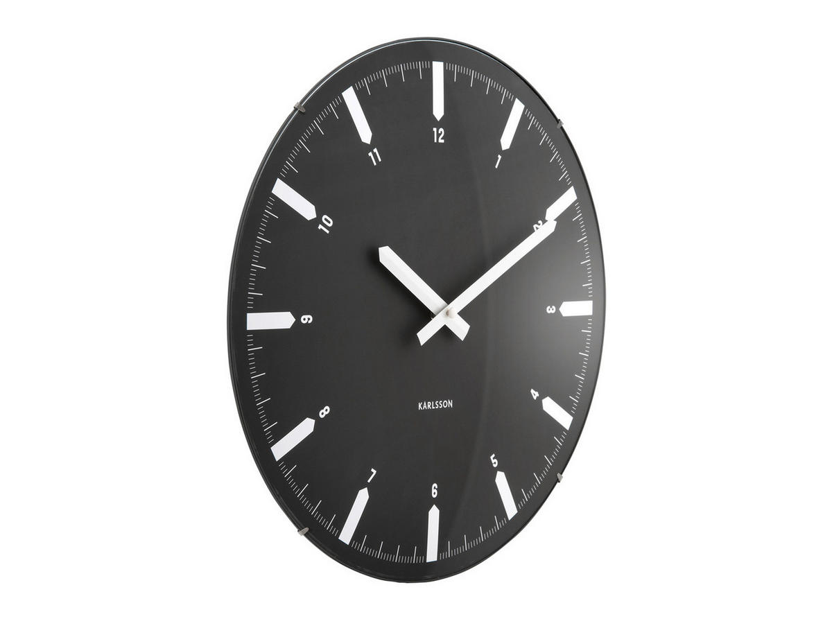WANDUHR Realista Dome Schwarz 35/4.5/35 cm - Schwarz, Kunststoff (4.5/35/35cm) - Karlsson