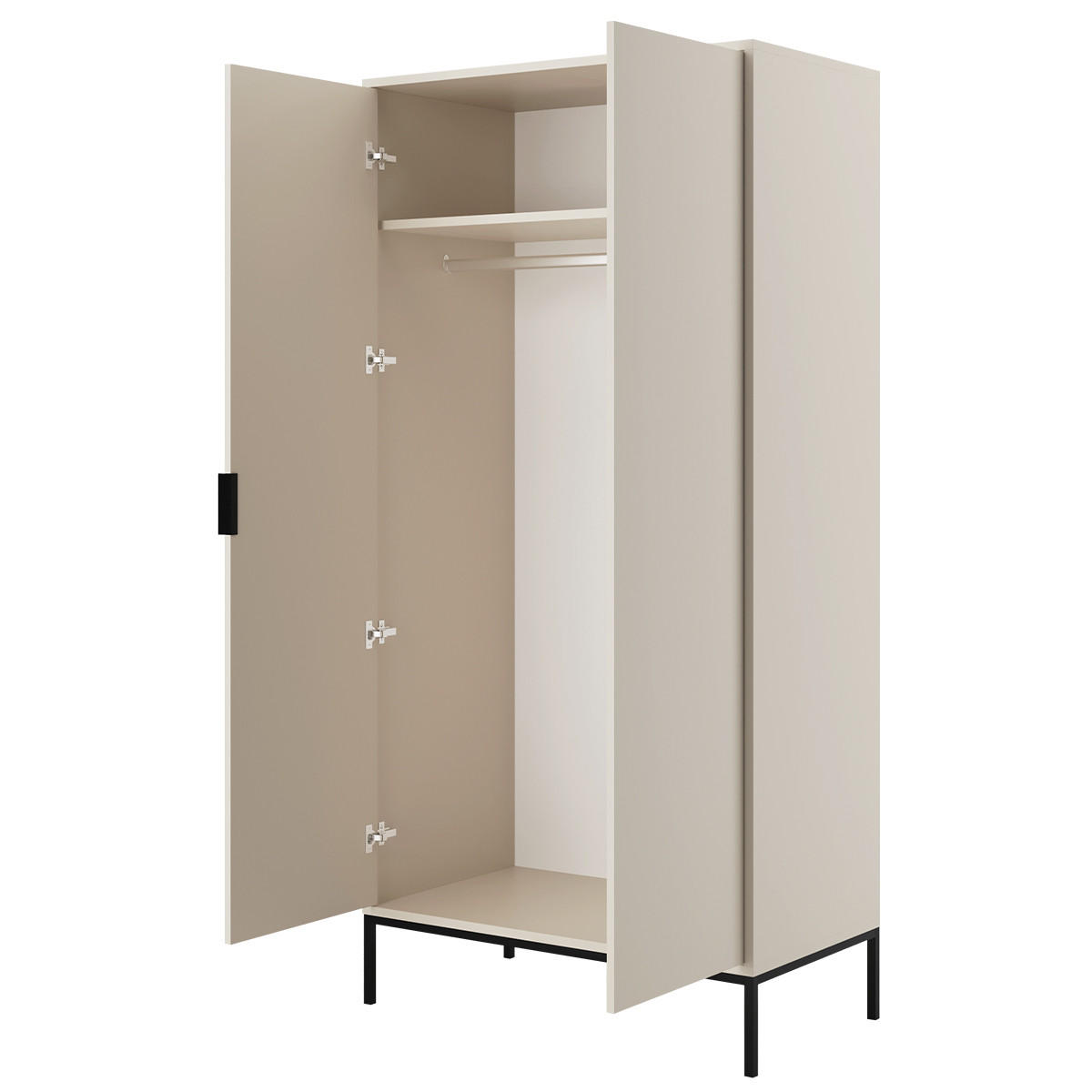 SKŘÍŇ 2DVEŘOVÁ Seattle Kašmír - béžová, kompozitní dřevo (100/205.4/55cm) - Petits-meubles