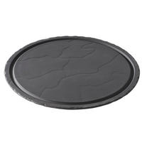 STEAKTELLER 30 cm Schieferoptik, rund - Schieferfarben, Keramik (30cm) - Revol Porcelaine France
