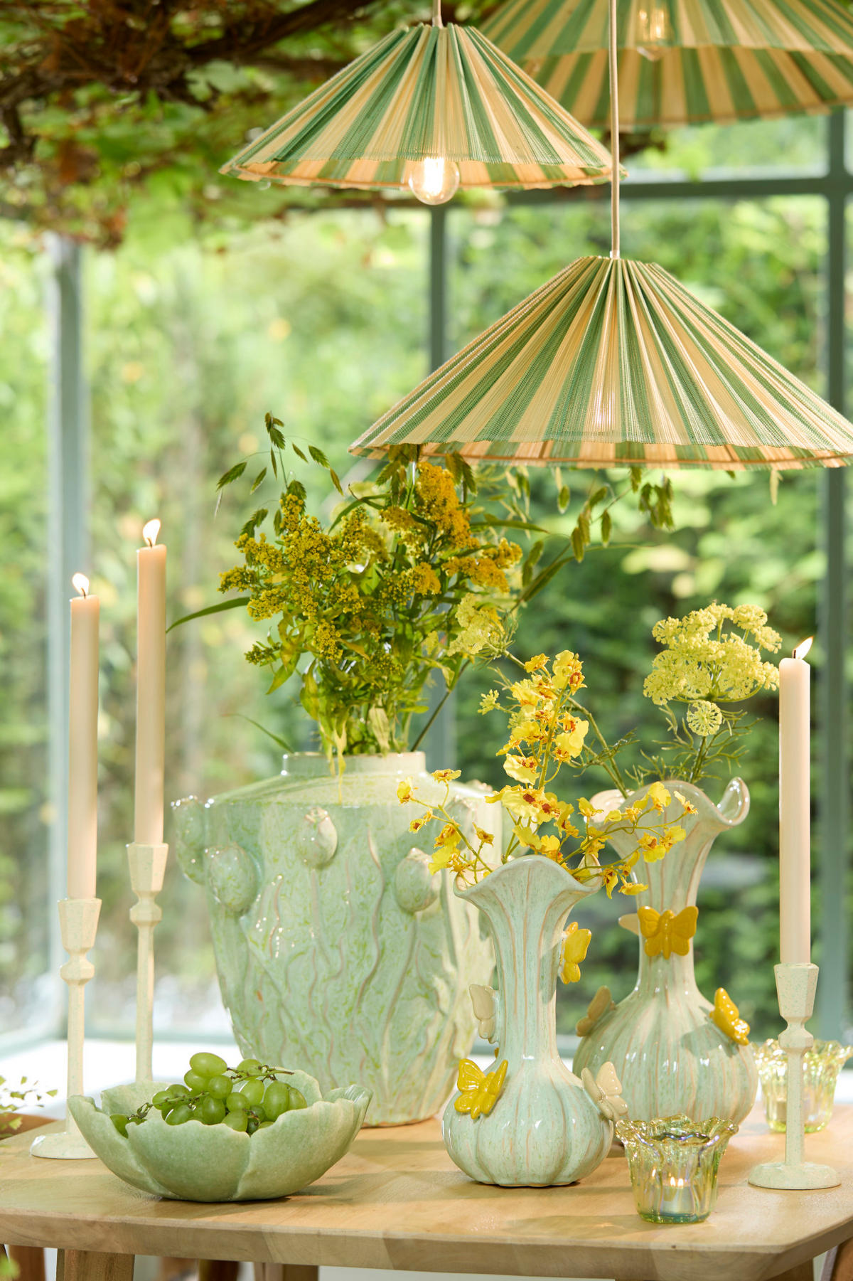 VASE Juana Grün Ø36/36 cm - Grün, Keramik (36cm) - Light & Living