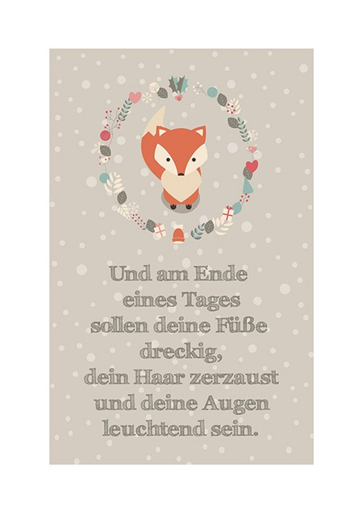 POSTER DIN A4 21x29,7 cm Fuchs Kinderzimmer Spruch - Beige, Papier (21/29.7/2cm) - artissimo