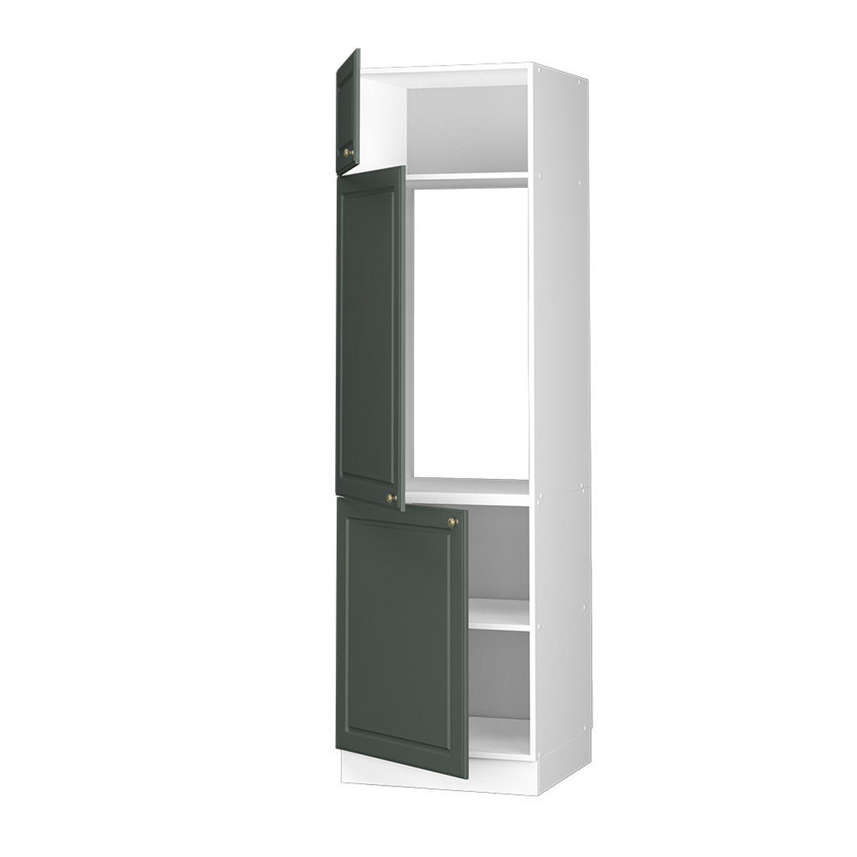 KÜCHENSCHRANK Fame-Line Grün-Gold Landhaus 60 cm - Weiß/Grün, Holzwerkstoff (60/206.8/58.1cm) - Vicco