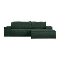 SCHLAFSOFA - 4 Personen - Samt, Stoff - Tannengrün - - Waldgrün, Textil (267/85/167cm) - Vente-Unique