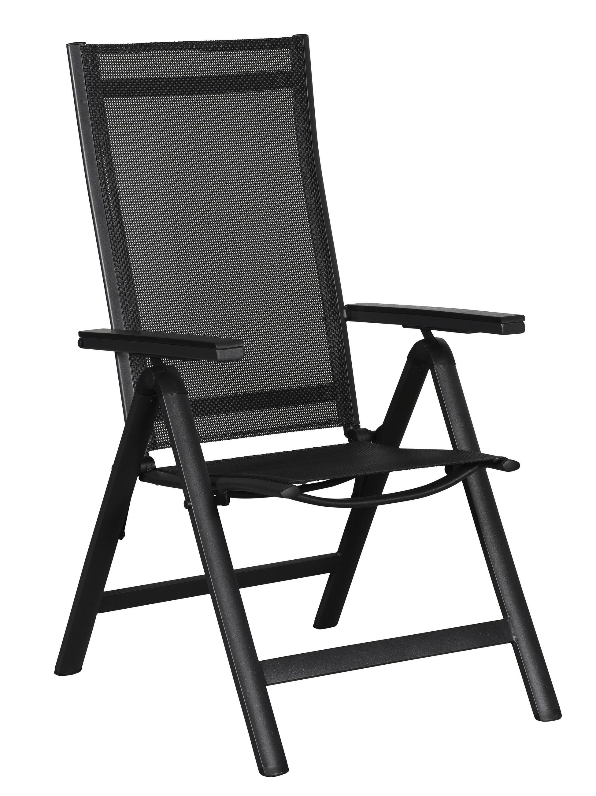 GARTENSTUHL 2er Set Schwarz - Schwarz, Holzwerkstoff (58/110/66cm) - ebuy24