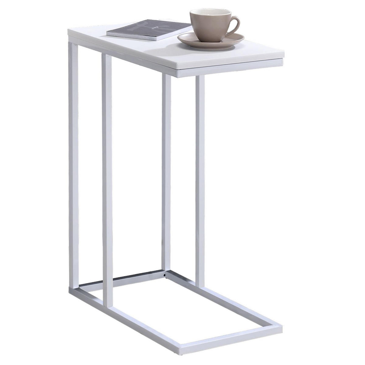 BEISTELLTISCH DEBORA - Weiß, Holzwerkstoff (26/46/61cm) - IDIMEX