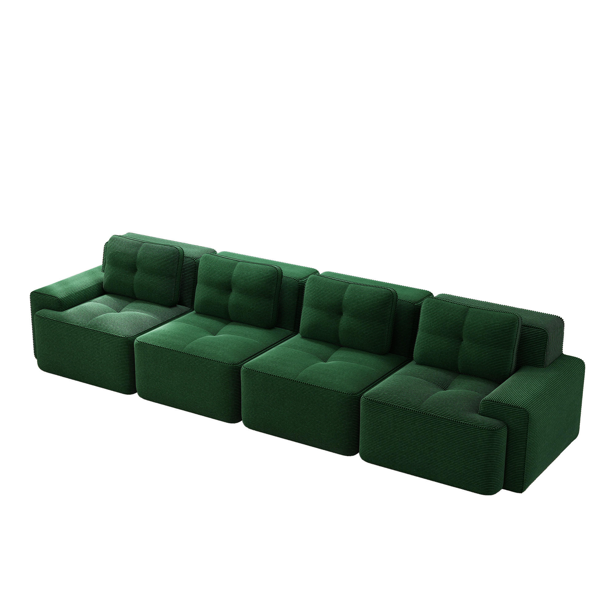 ComfortXL 4-Sitzer-Sofa Grün 104x69x382 cm