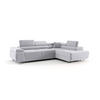 ECKSOFA EMILY mit Schlaffunktion Poso 110 Rechts - Hellgrau, Textil (275/200cm) - Bedante