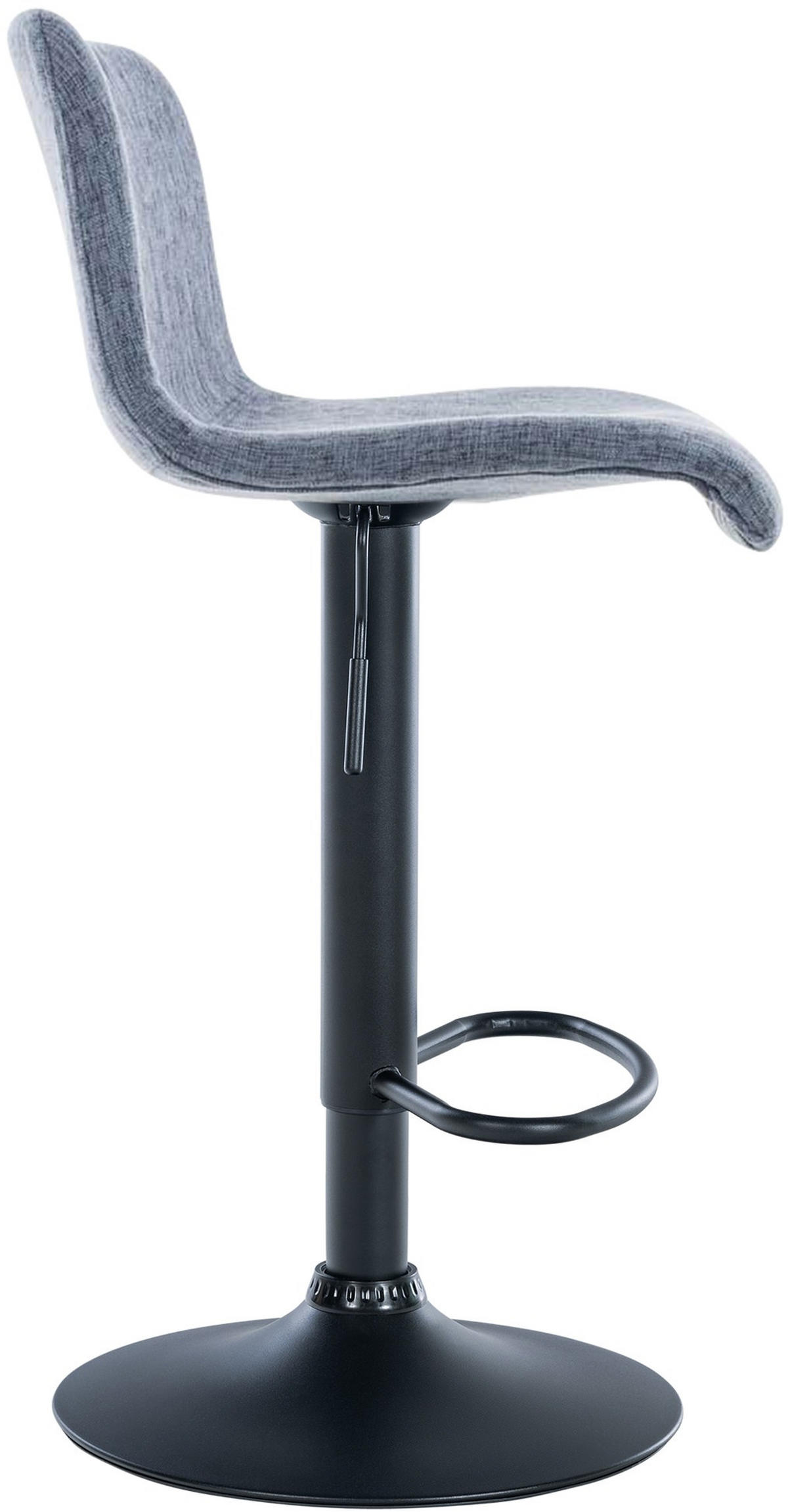 BARHOCKER Stoff blau - Blau/Schwarz, Textil/Metall (39/84/36cm) - CLP