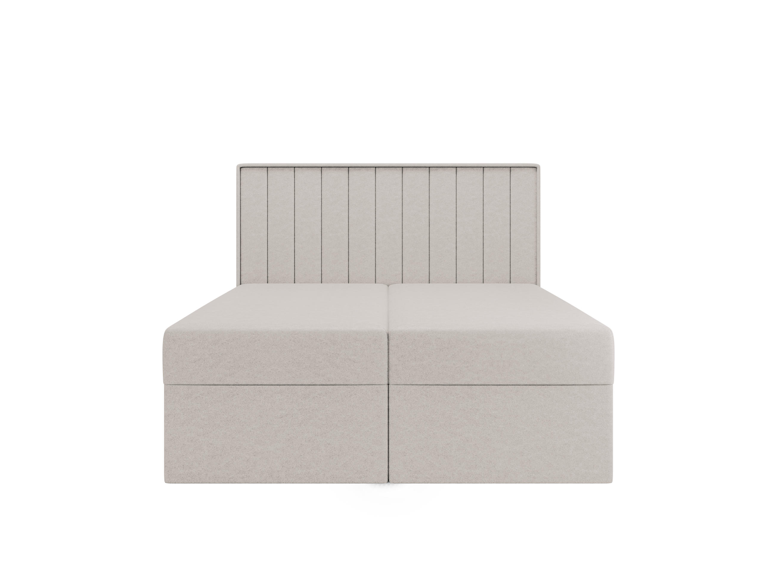 BOXBETT - Taschenmatratze + Topper 180x200 elfenbein Velvet - Creme, Holz/Holzwerkstoff (180/200cm) - SIMKAM Furniture