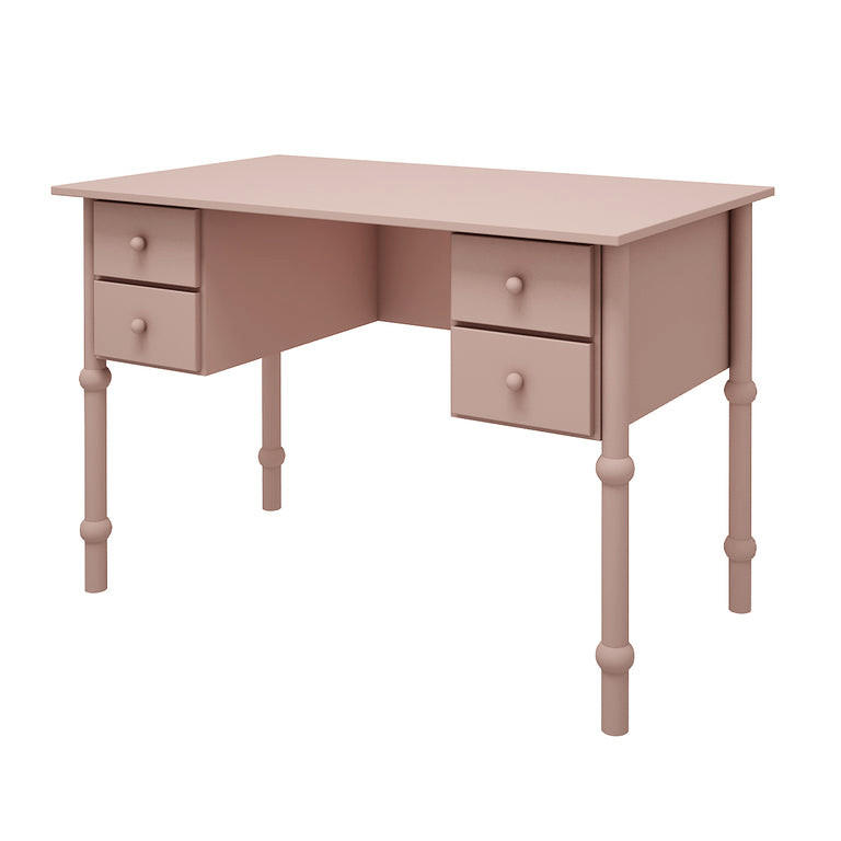 PISAĆI STOL Babushka Ruža - pink, drvni materijal (65/113/75cm) - Petits-meubles